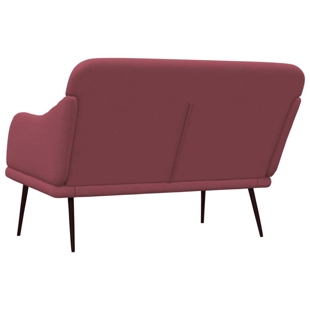 Bankje 110x76x80 cm stof wijnrood is nu te koop bij PeponiXL, paradijselijk wonen!