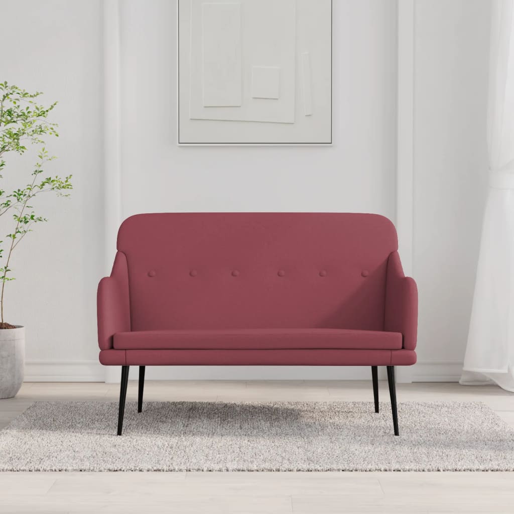 Bankje 110x76x80 cm stof wijnrood is nu te koop bij PeponiXL, paradijselijk wonen!