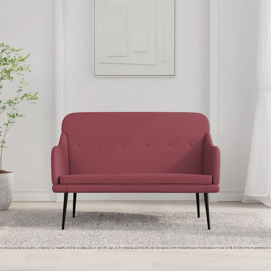Bankje 110x76x80 cm stof wijnrood is nu te koop bij PeponiXL, paradijselijk wonen!