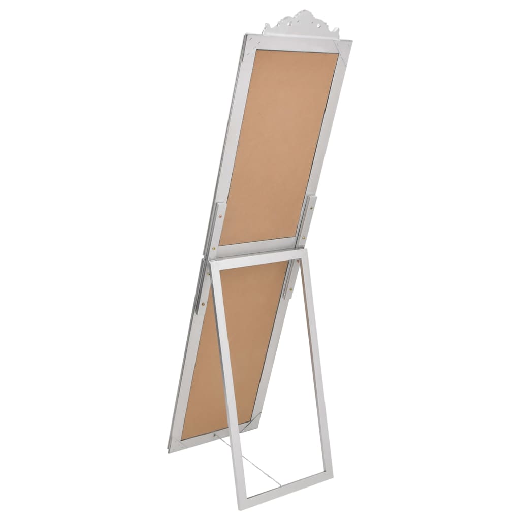 Spiegel vrijstaand 50x200 cm zilverkleurig is nu te koop bij PeponiXL, paradijselijk wonen!