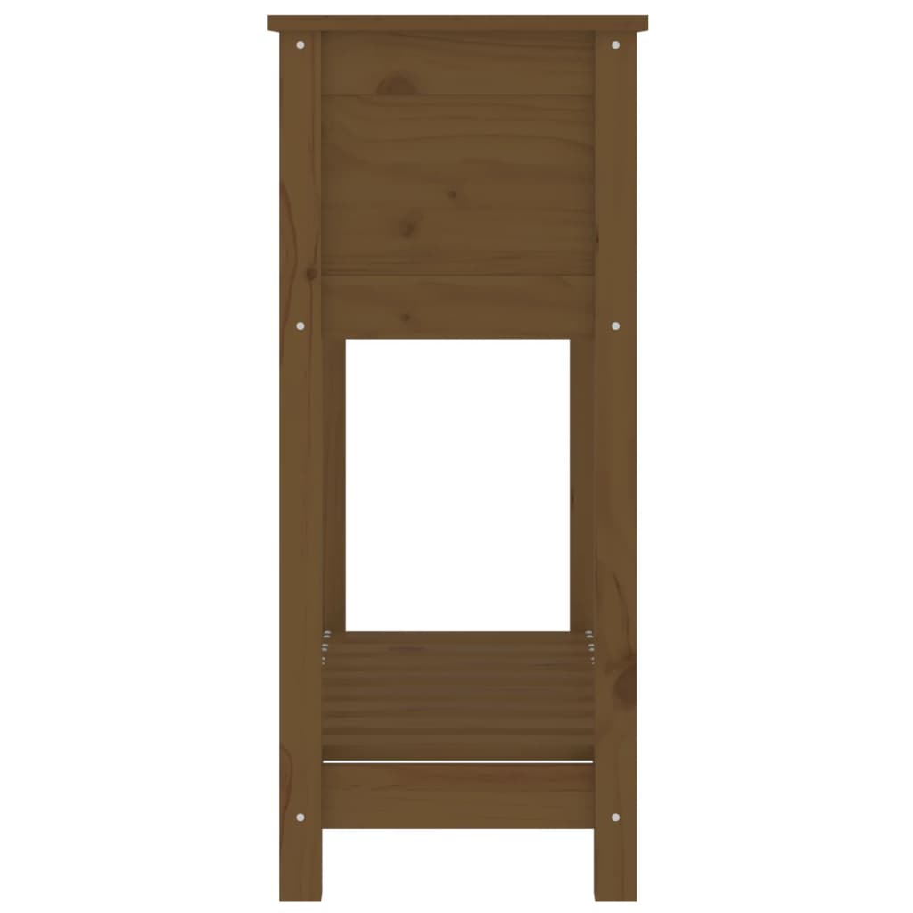 Plantenbak met schap 82,5x34,5x81 cm grenenhout honingbruin is nu te koop bij PeponiXL, paradijselijk wonen!