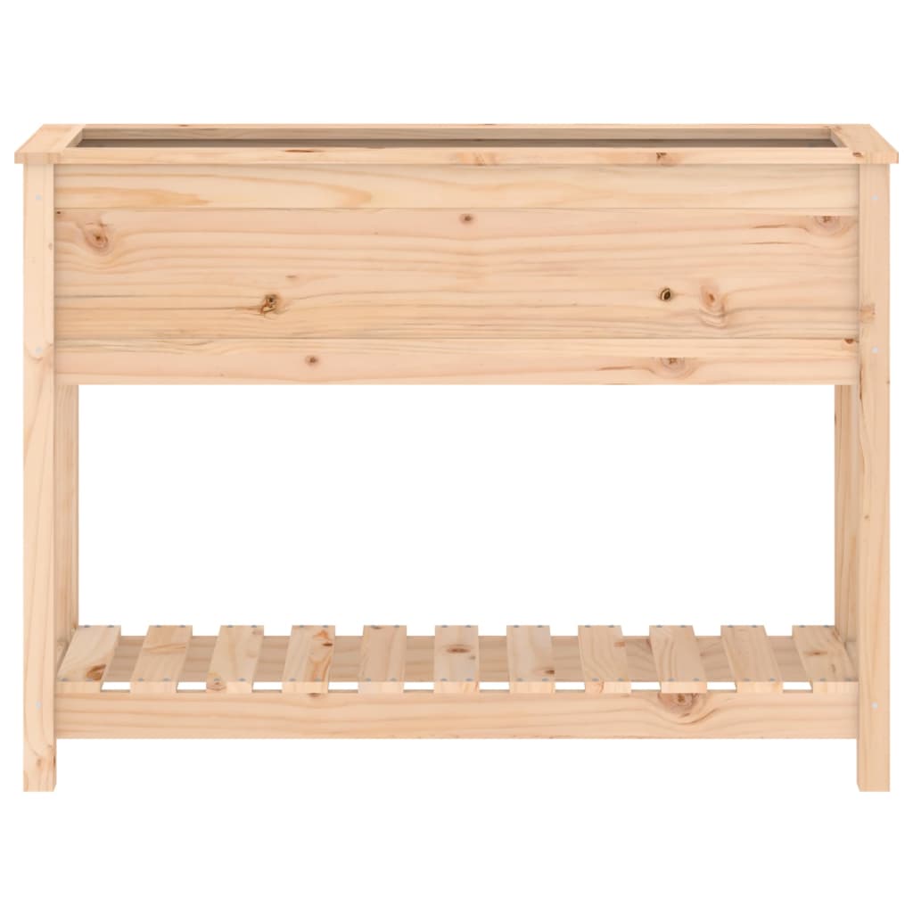 Plantenbak met schap 111,5x34,5x81 cm massief grenenhout is nu te koop bij PeponiXL, paradijselijk wonen!