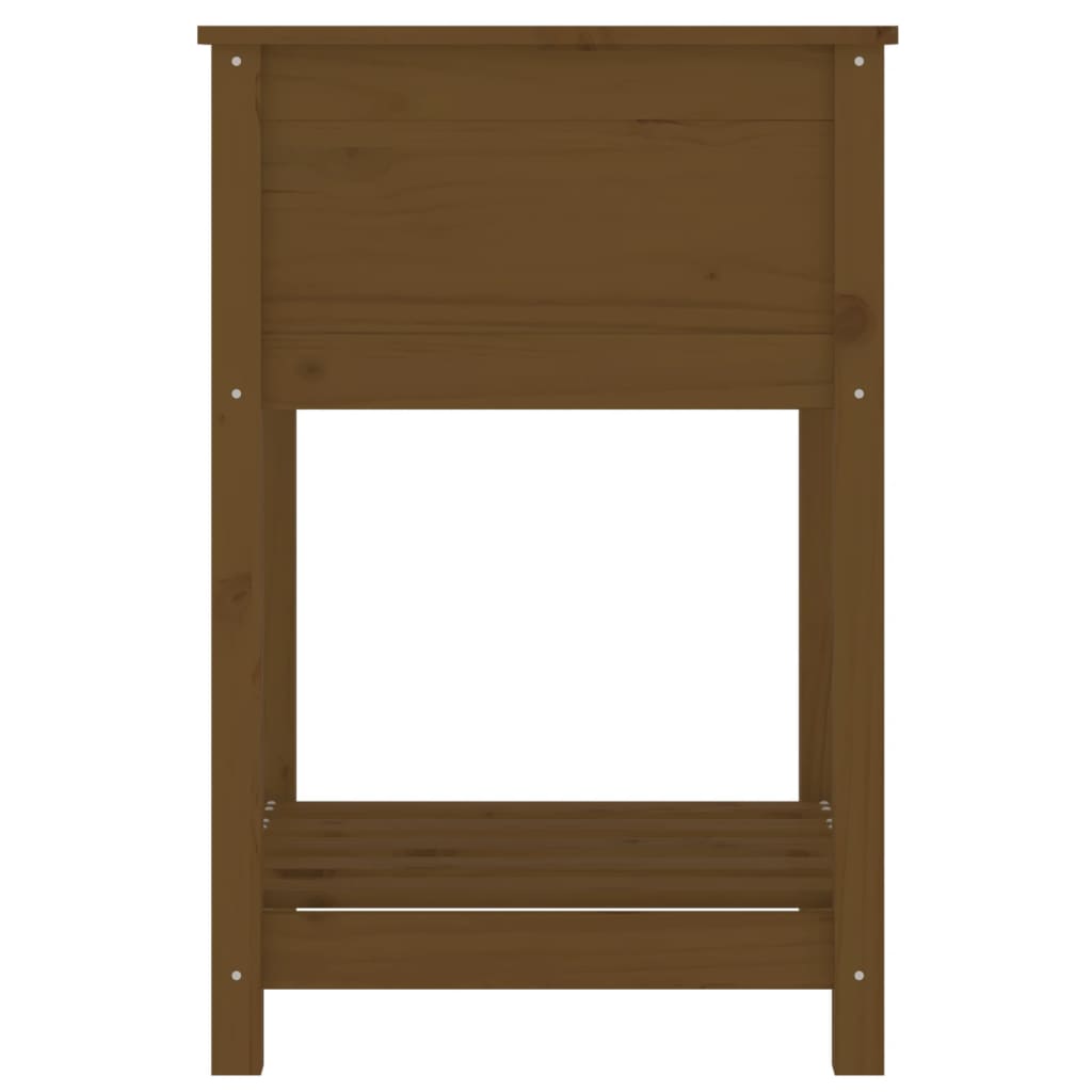 Plantenbak met schap 54x54x81 cm grenenhout honingbruin is nu te koop bij PeponiXL, paradijselijk wonen!