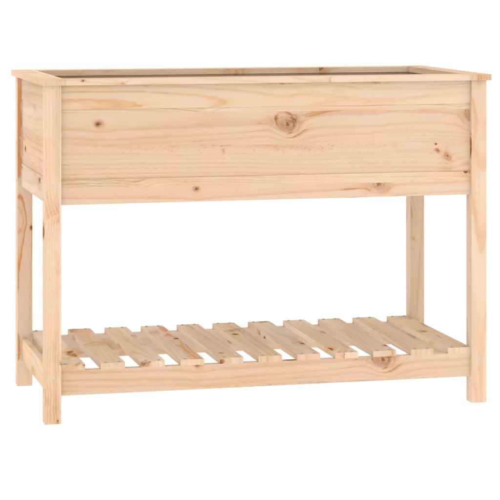 Plantenbak met schap 111,5x54x81 cm massief grenenhout is nu te koop bij PeponiXL, paradijselijk wonen!