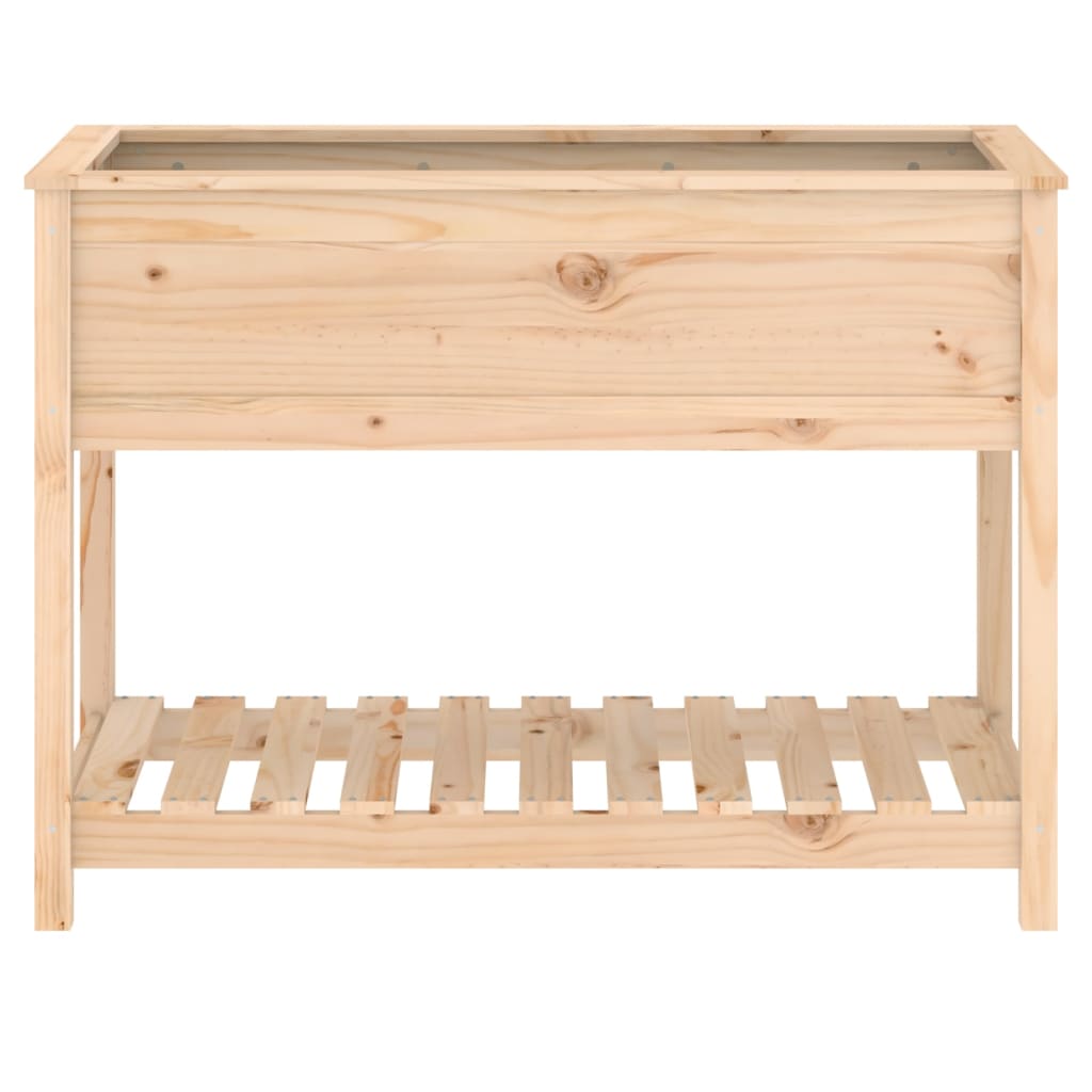 Plantenbak met schap 111,5x54x81 cm massief grenenhout is nu te koop bij PeponiXL, paradijselijk wonen!