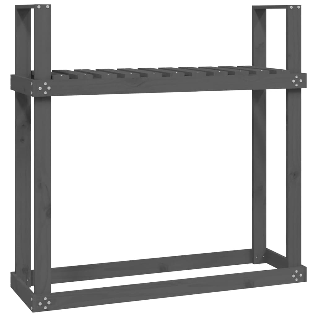 Haardhoutrek 110x35x108,5 cm massief grenenhout grijs is nu te koop bij PeponiXL, paradijselijk wonen!