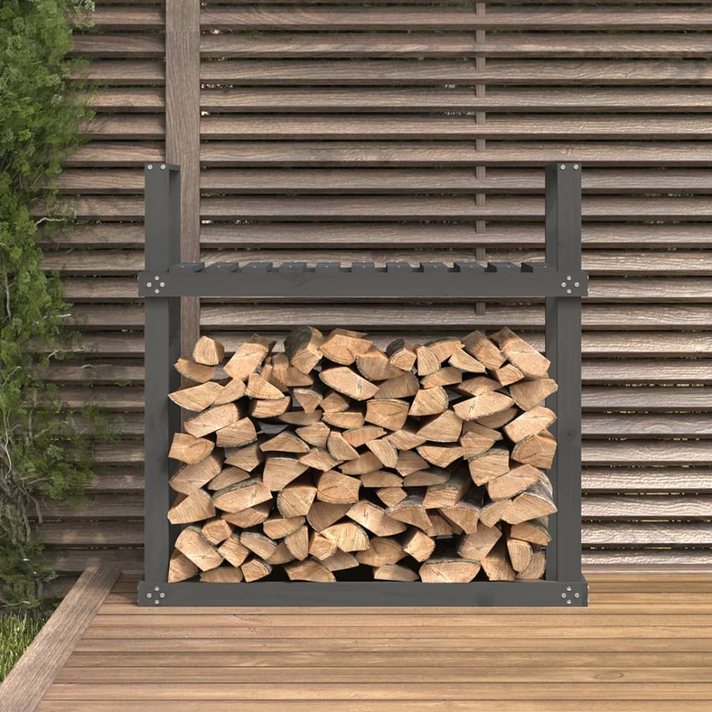 Haardhoutrek 110x35x108,5 cm massief grenenhout grijs is nu te koop bij PeponiXL, paradijselijk wonen!