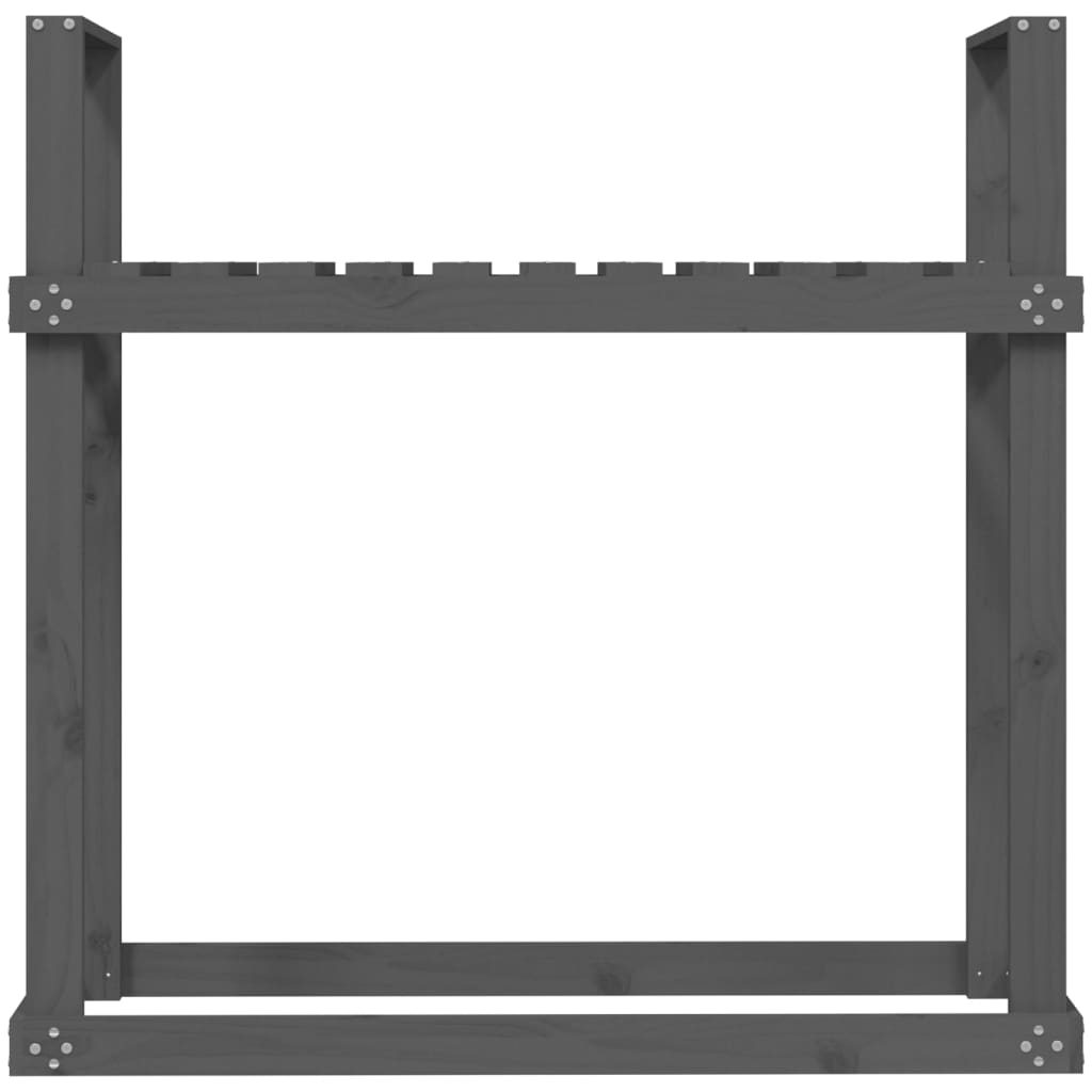 Haardhoutrek 110x35x108,5 cm massief grenenhout grijs is nu te koop bij PeponiXL, paradijselijk wonen!