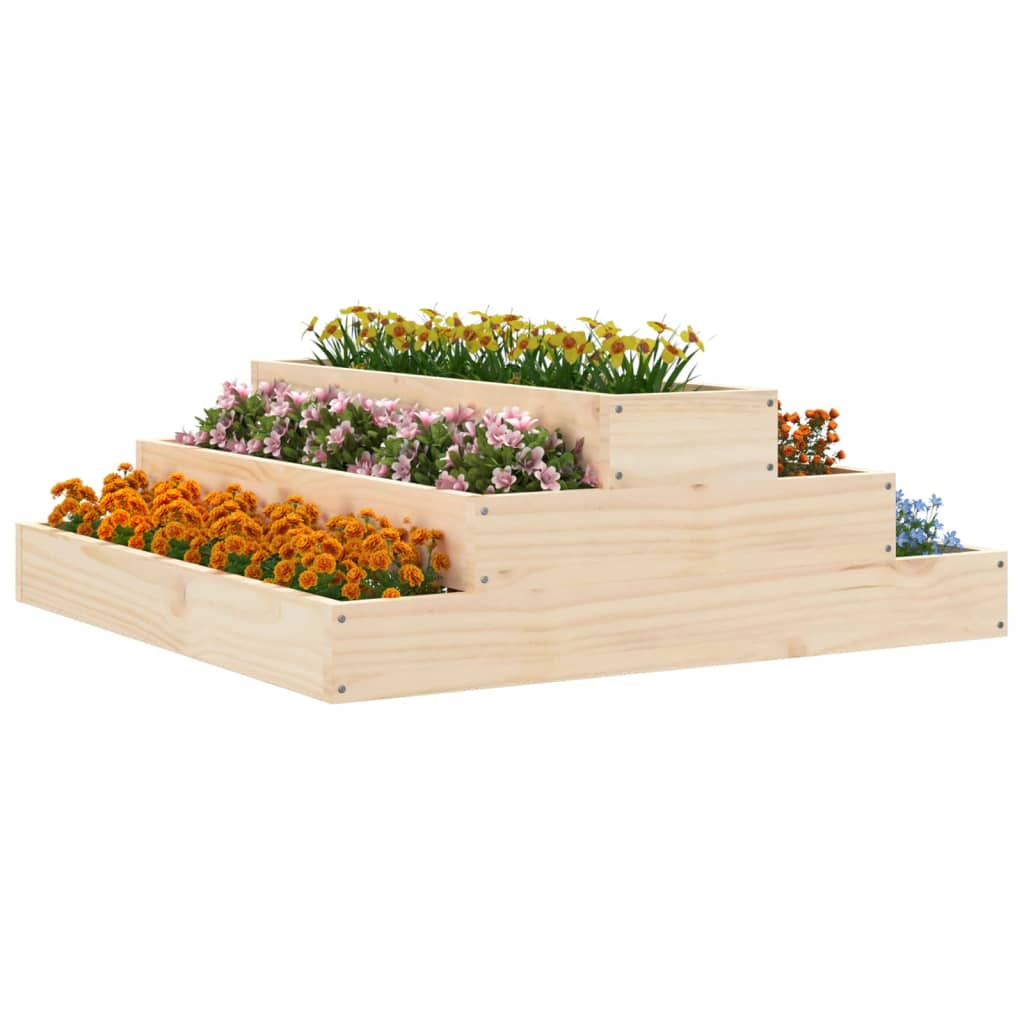 Plantenbak 80x80x27 cm massief grenenhout is nu te koop bij PeponiXL, paradijselijk wonen!