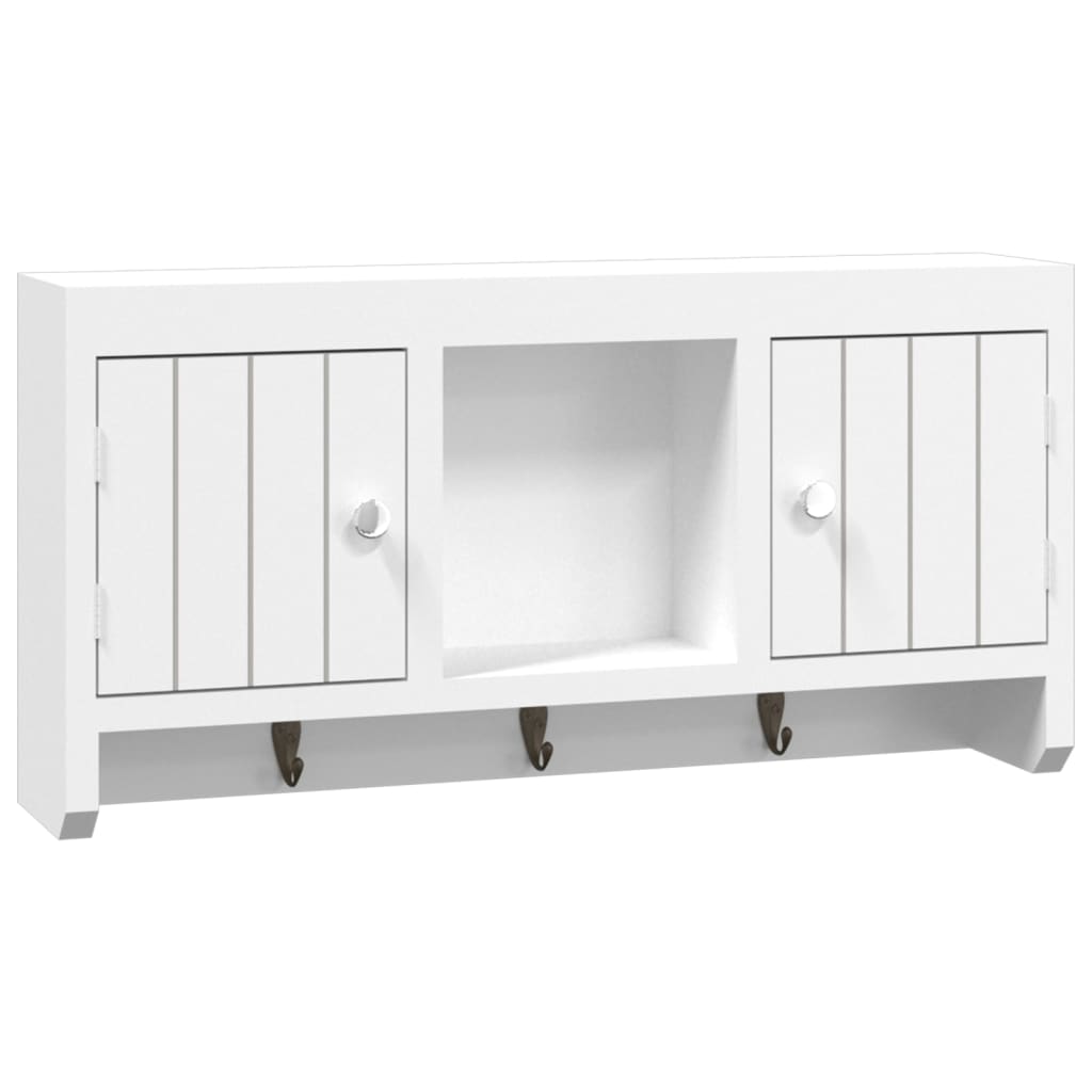 Sleutelkastje 40x8,5x20 cm bewerkt hout en staal wit is nu te koop bij PeponiXL, paradijselijk wonen!