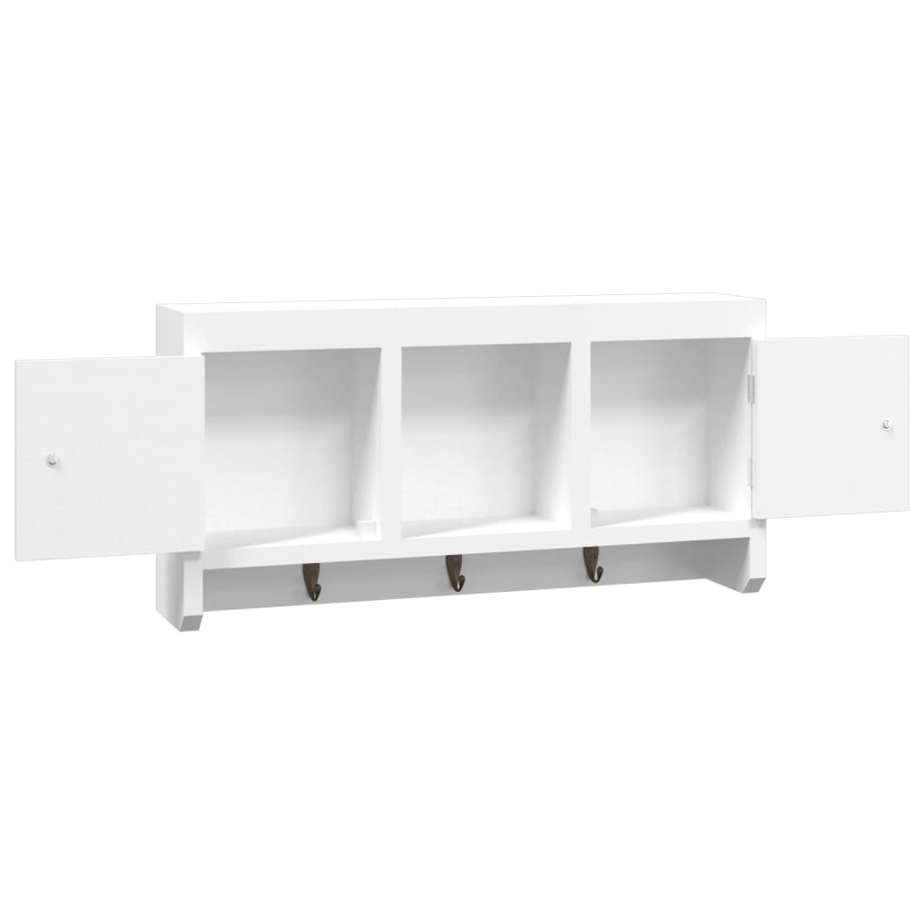 Sleutelkastje 40x8,5x20 cm bewerkt hout en staal wit is nu te koop bij PeponiXL, paradijselijk wonen!