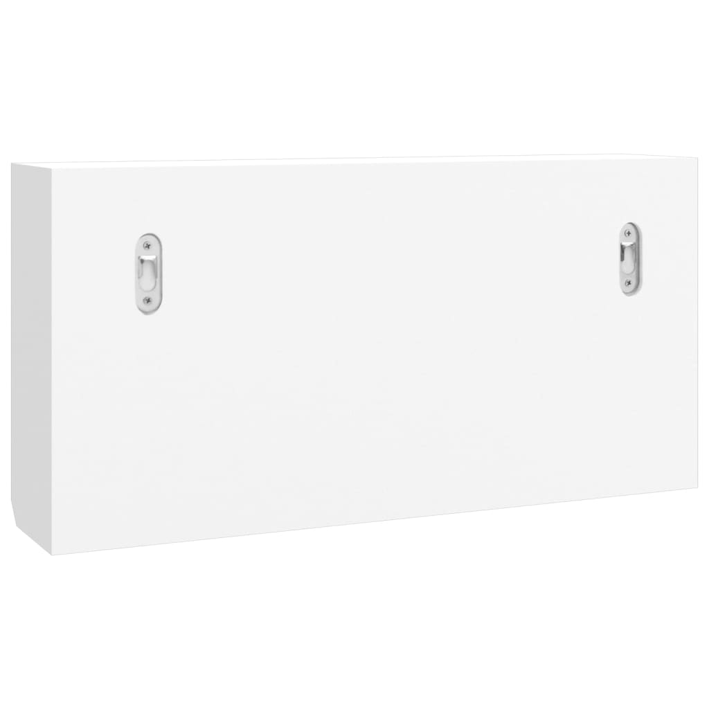 Sleutelkastje 40x8,5x20 cm bewerkt hout en staal wit is nu te koop bij PeponiXL, paradijselijk wonen!