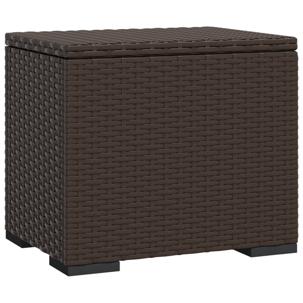 Hocker met kussen 40x30x40 cm poly rattan bruin is nu te koop bij PeponiXL, paradijselijk wonen!