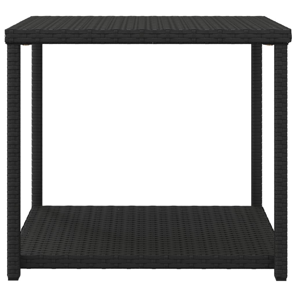 Bijzettafel 55x45x49 cm poly rattan zwart is nu te koop bij PeponiXL, paradijselijk wonen!