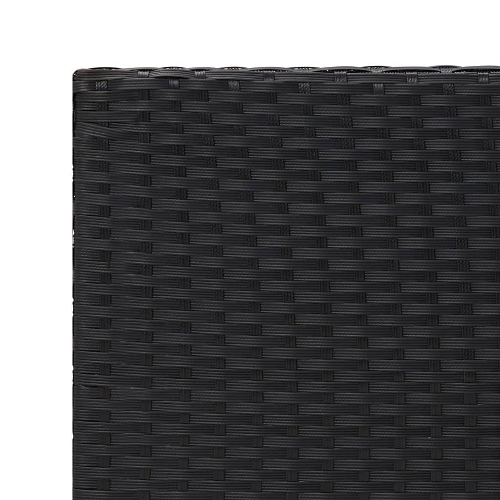 Bijzettafel 55x45x49 cm poly rattan zwart is nu te koop bij PeponiXL, paradijselijk wonen!