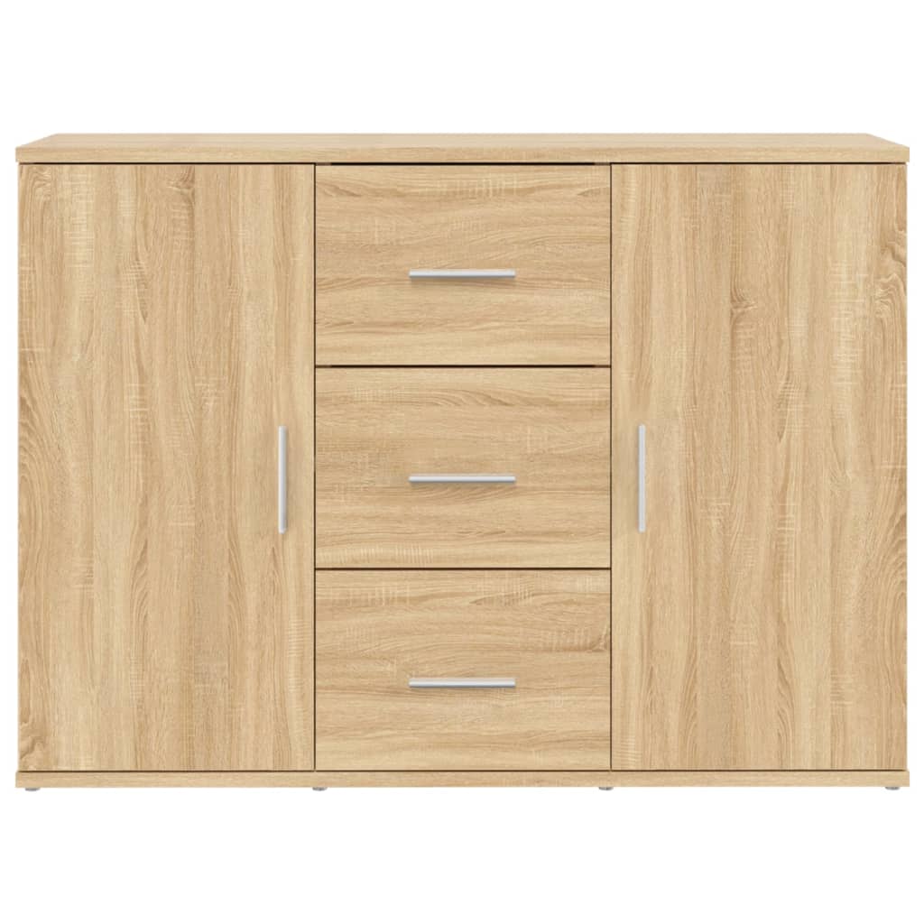 Dressoir 91x29,5x65 cm bewerkt hout sonoma eikenkleurig is nu te koop bij PeponiXL, paradijselijk wonen!