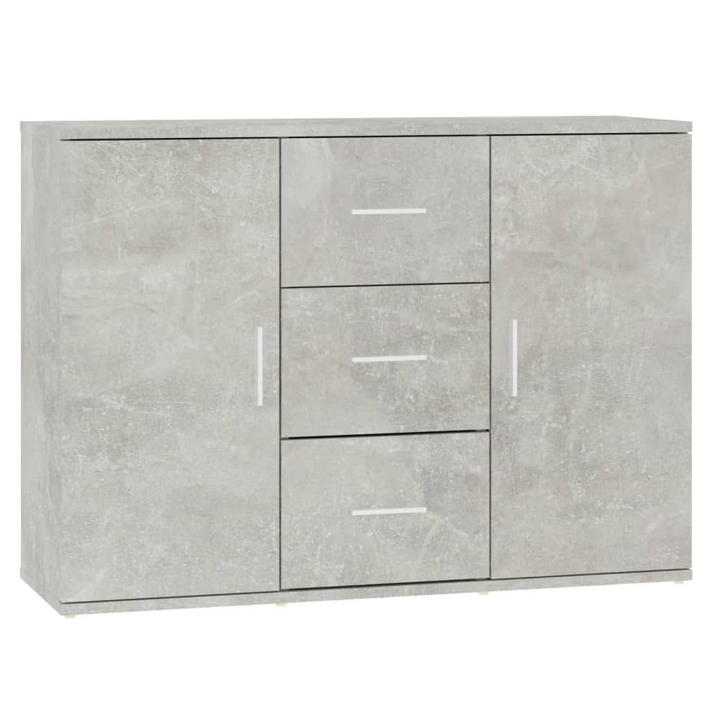 Dressoir 91x29,5x65 cm bewerkt hout betongrijs is nu te koop bij PeponiXL, paradijselijk wonen!