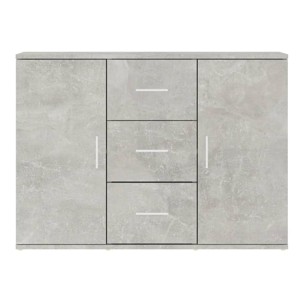 Dressoir 91x29,5x65 cm bewerkt hout betongrijs is nu te koop bij PeponiXL, paradijselijk wonen!