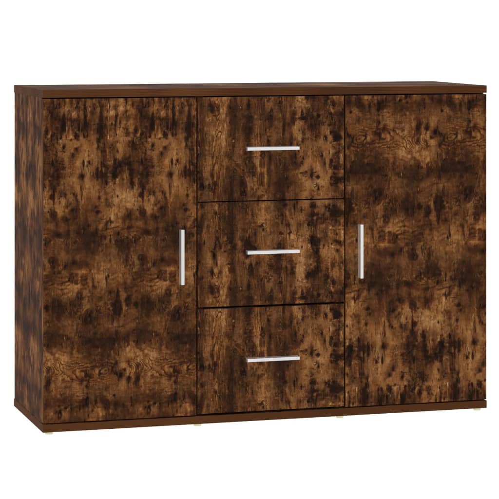 Dressoir 91x29,5x65 cm bewerkt hout gerookt eikenkleurig is nu te koop bij PeponiXL, paradijselijk wonen!