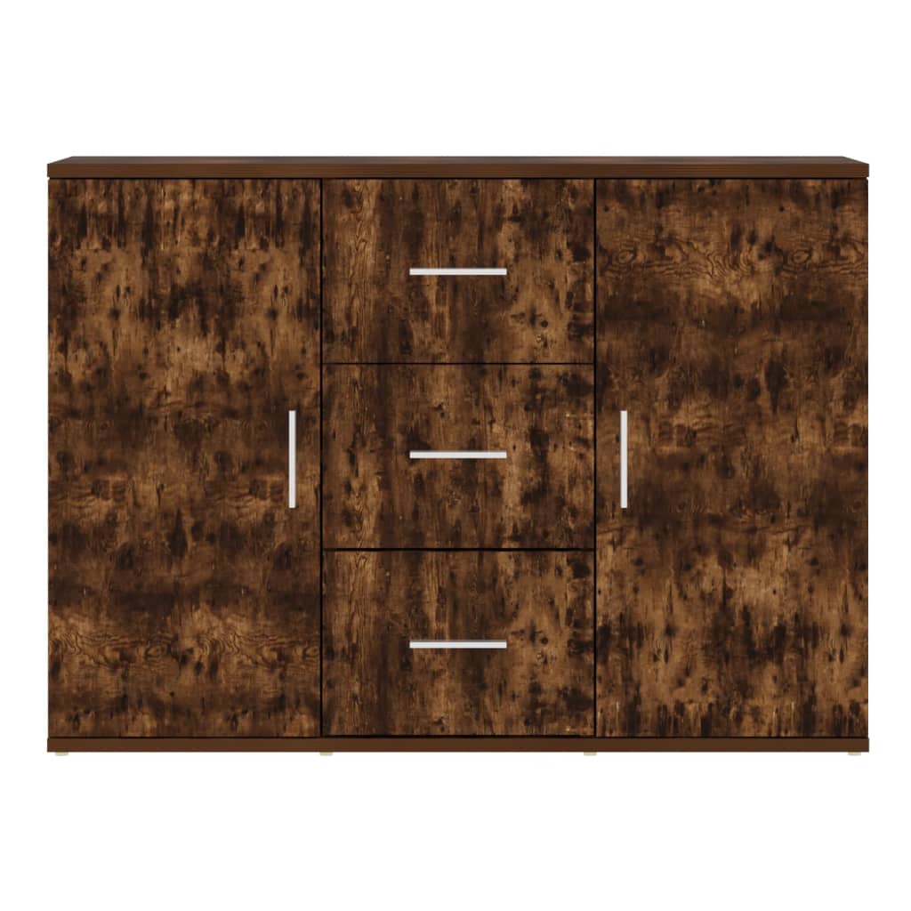 Dressoir 91x29,5x65 cm bewerkt hout gerookt eikenkleurig is nu te koop bij PeponiXL, paradijselijk wonen!