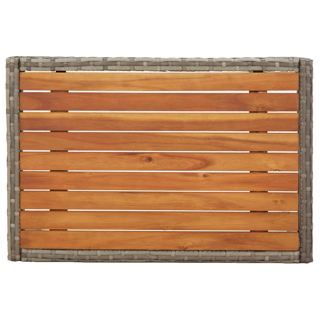 Tuinstoelen 2 st verstelbaar met tafel poly rattan grijs is nu te koop bij PeponiXL, paradijselijk wonen!