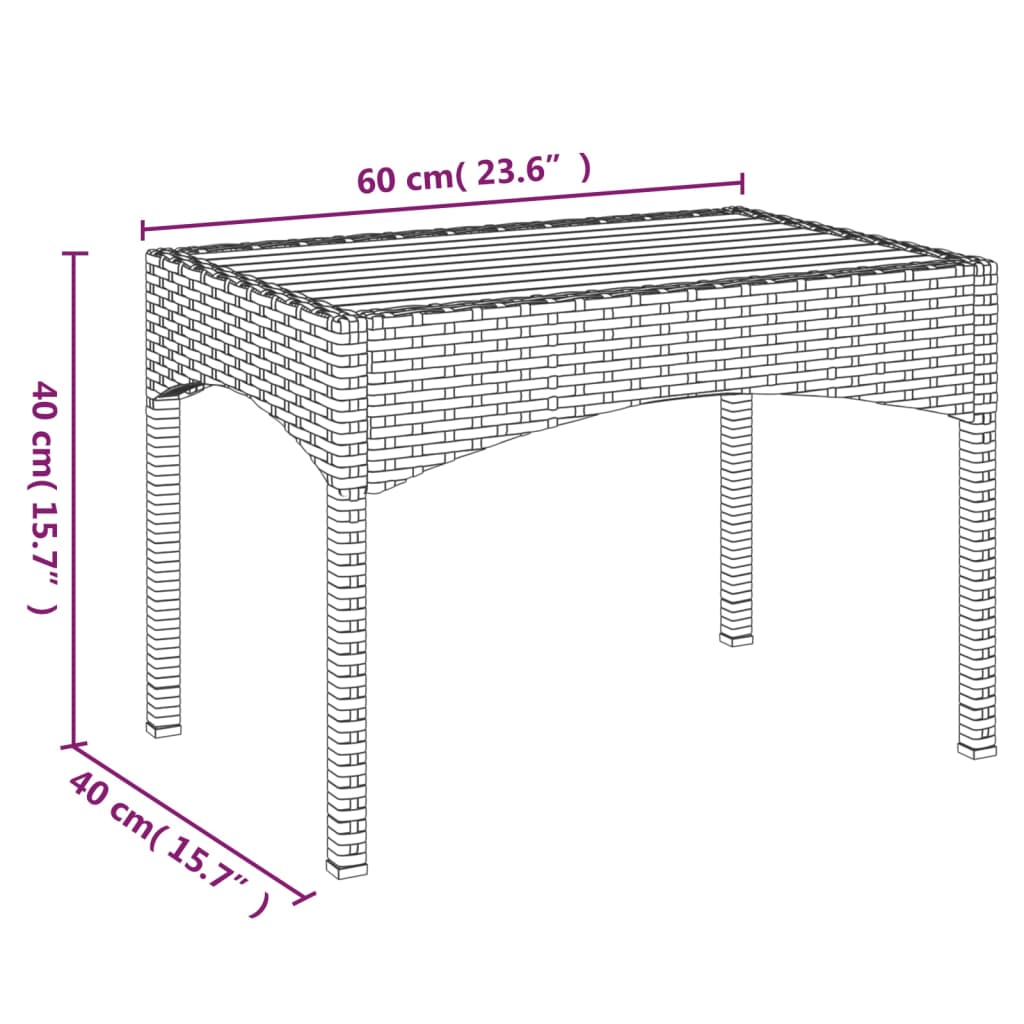 Tuinstoelen 2 st verstelbaar met tafel poly rattan grijs is nu te koop bij PeponiXL, paradijselijk wonen!