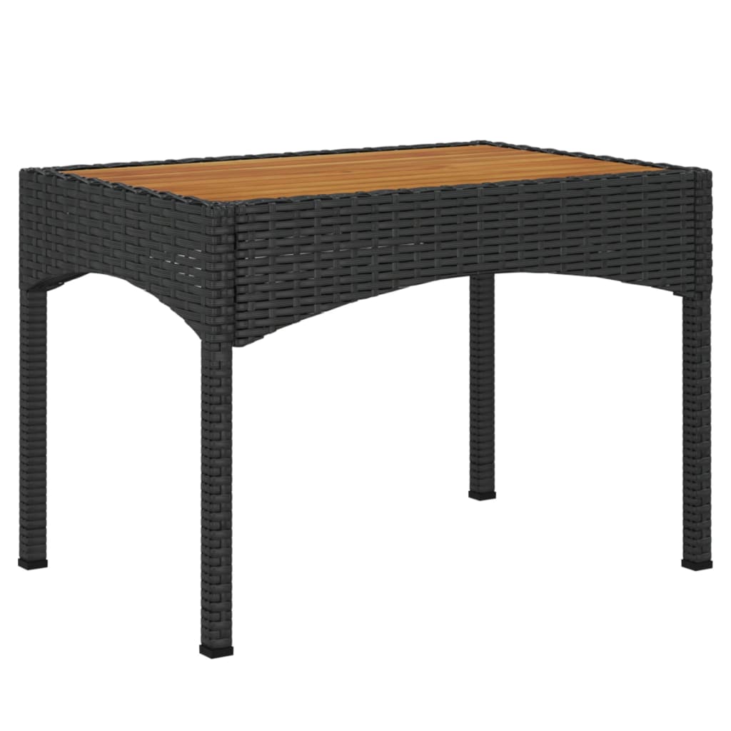 Tuinstoelen 2 st verstelbaar met tafel poly rattan zwart is nu te koop bij PeponiXL, paradijselijk wonen!