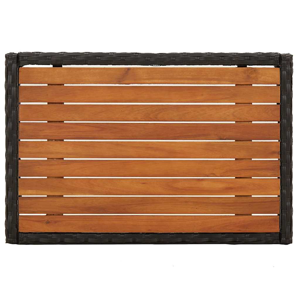 Tuinstoelen 2 st verstelbaar met tafel poly rattan zwart is nu te koop bij PeponiXL, paradijselijk wonen!