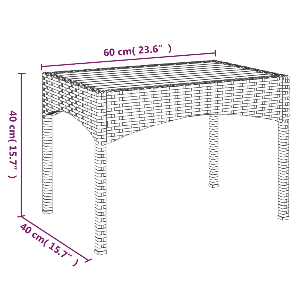 Tuinstoelen 2 st verstelbaar met tafel poly rattan zwart is nu te koop bij PeponiXL, paradijselijk wonen!