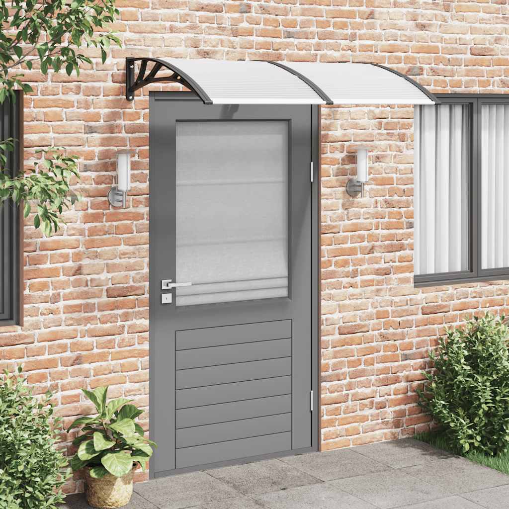 Deurluifel 150x75 cm polycarbonaat zwart en transparant is nu te koop bij PeponiXL, paradijselijk wonen!
