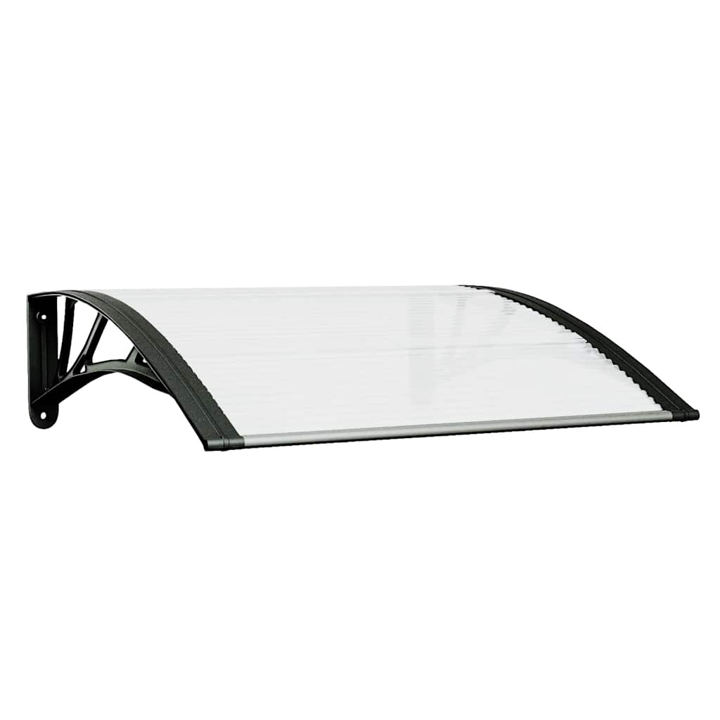 Deurluifel 80x75 cm polycarbonaat zwart en transparant is nu te koop bij PeponiXL, paradijselijk wonen!