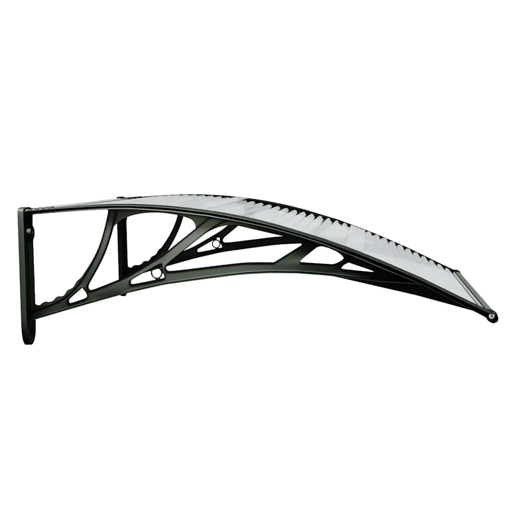 Deurluifel 80x75 cm polycarbonaat zwart en transparant is nu te koop bij PeponiXL, paradijselijk wonen!