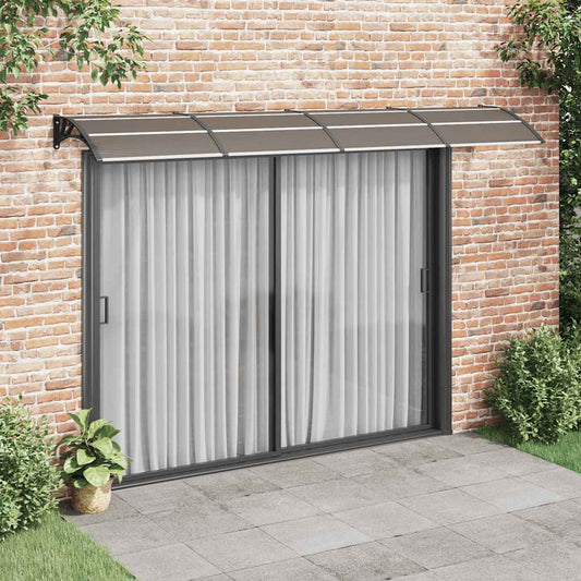 Deurluifel 350x75 cm polycarbonaat zwart en transparant is nu te koop bij PeponiXL, paradijselijk wonen!