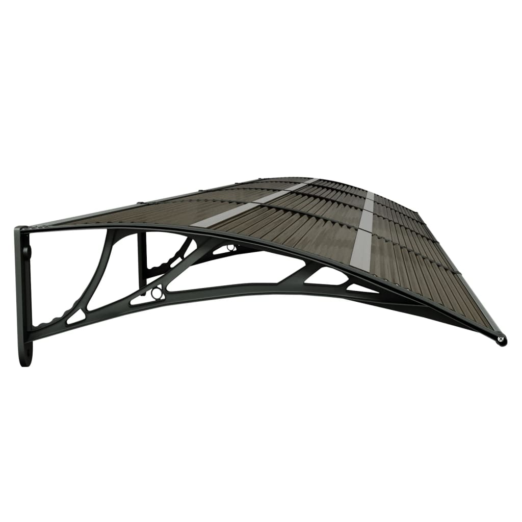 Deurluifel 350x75 cm polycarbonaat zwart is nu te koop bij PeponiXL, paradijselijk wonen!