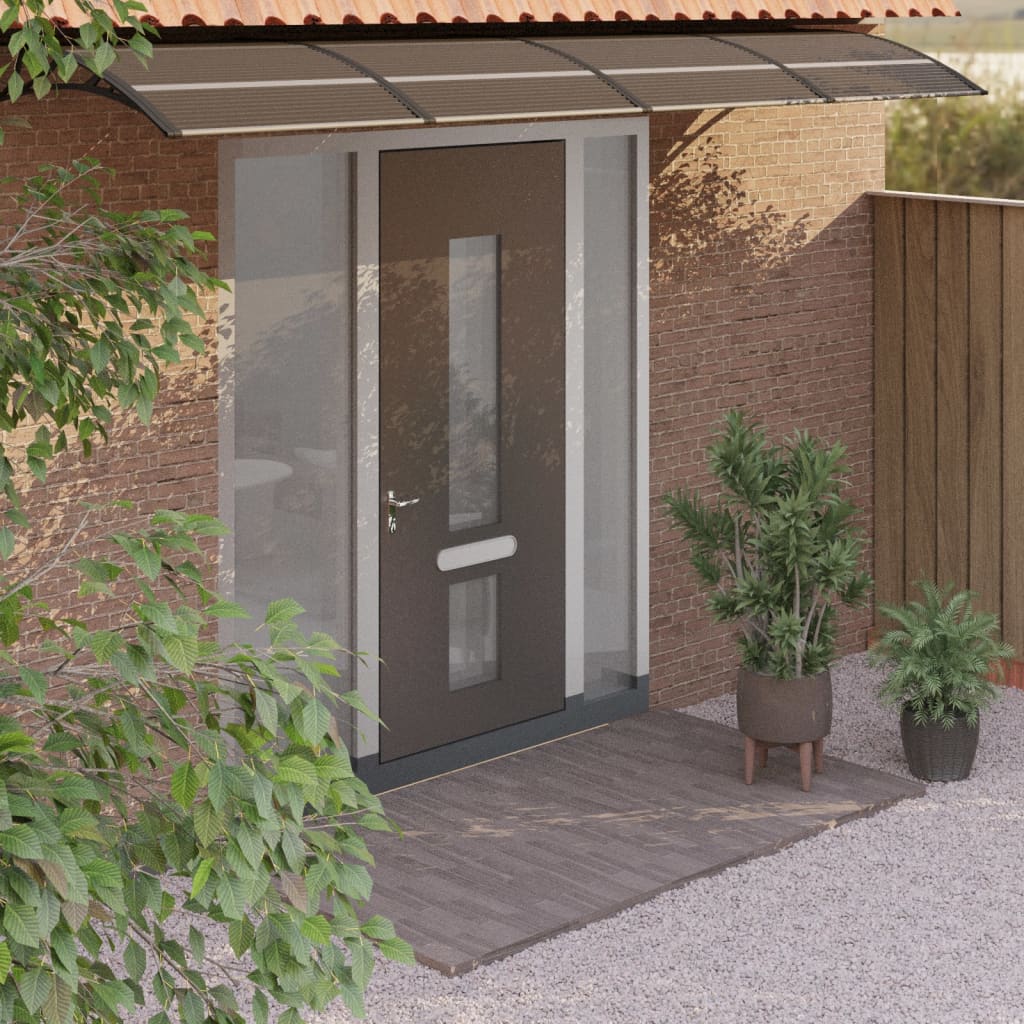 Deurluifel 350x75 cm polycarbonaat zwart is nu te koop bij PeponiXL, paradijselijk wonen!