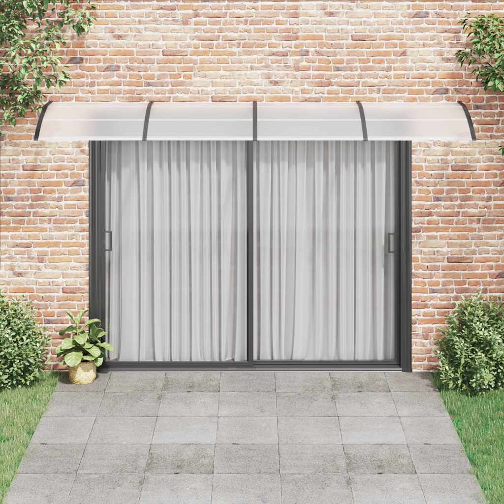 Deurluifel 400x75 cm polycarbonaat zwart en transparant is nu te koop bij PeponiXL, paradijselijk wonen!