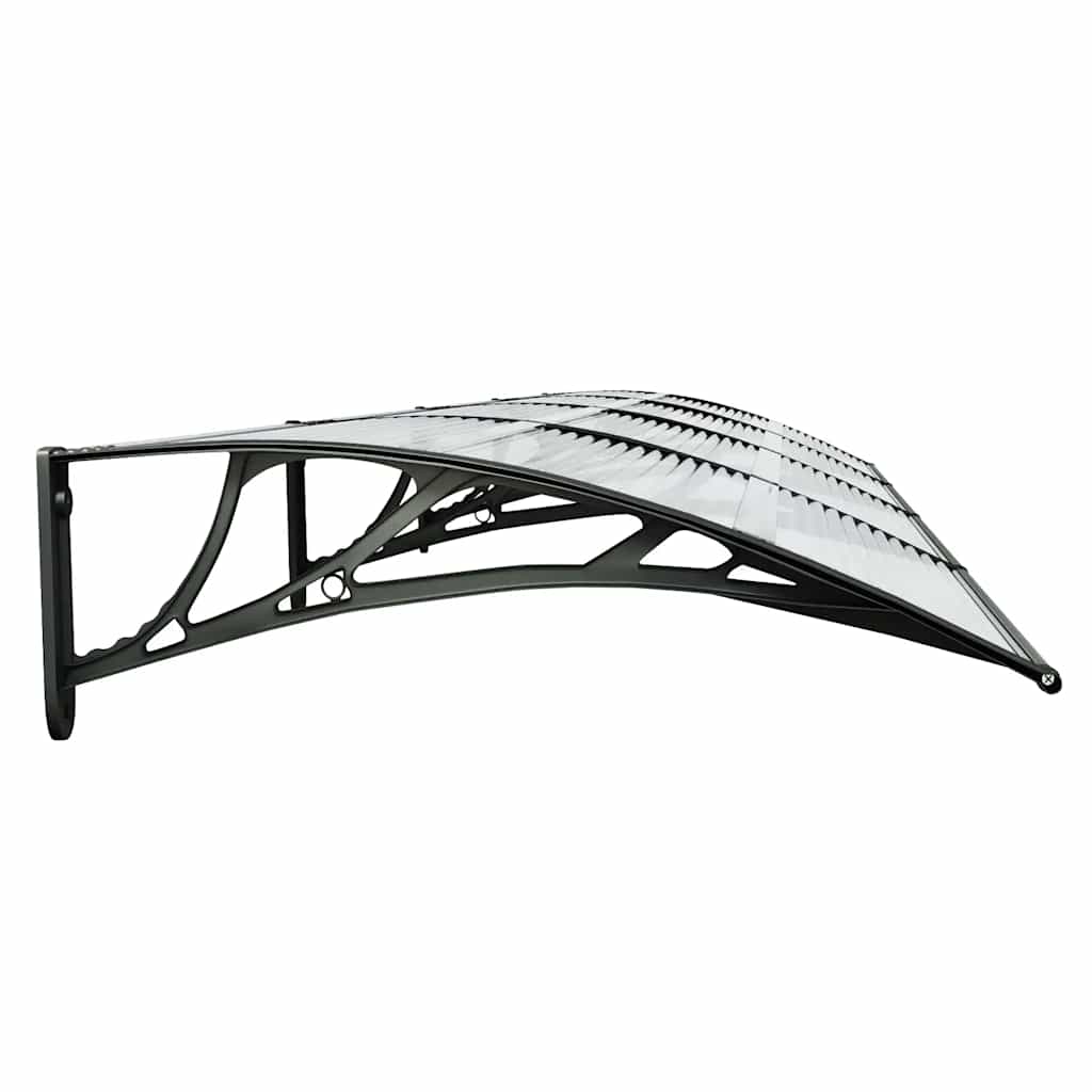 Deurluifel 400x75 cm polycarbonaat zwart en transparant is nu te koop bij PeponiXL, paradijselijk wonen!