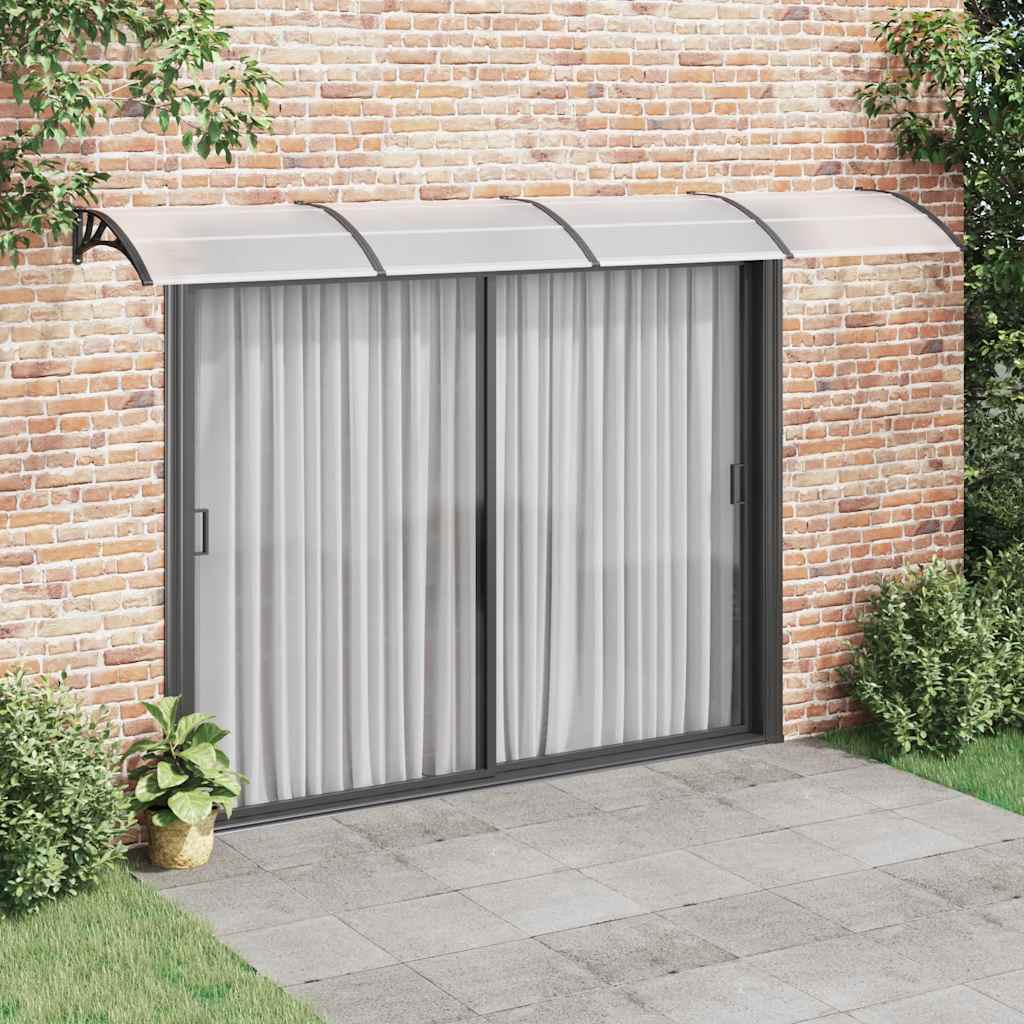 Deurluifel 400x75 cm polycarbonaat zwart en transparant is nu te koop bij PeponiXL, paradijselijk wonen!