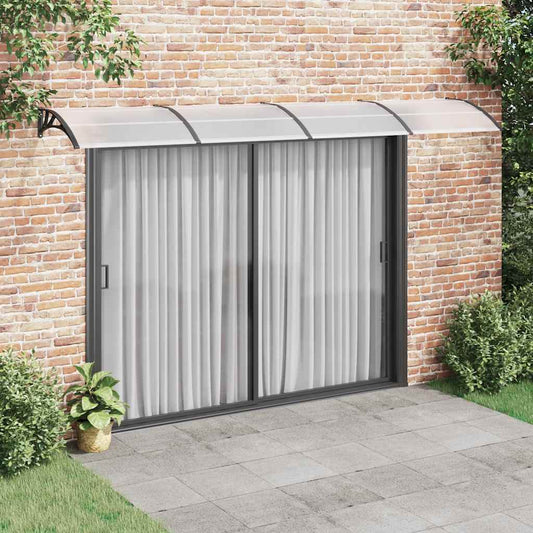 Deurluifel 400x75 cm polycarbonaat zwart en transparant is nu te koop bij PeponiXL, paradijselijk wonen!