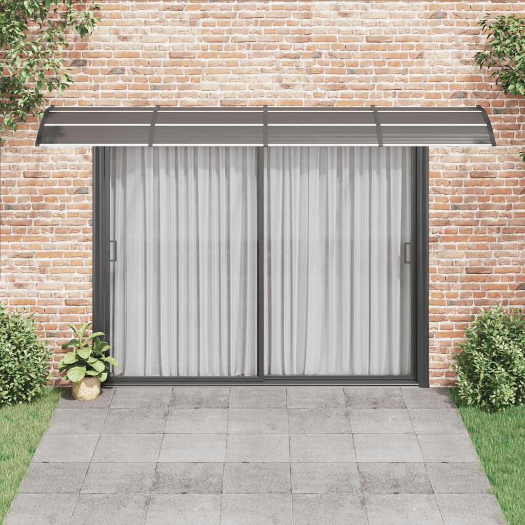 Deurluifel 400x75 cm polycarbonaat zwart is nu te koop bij PeponiXL, paradijselijk wonen!