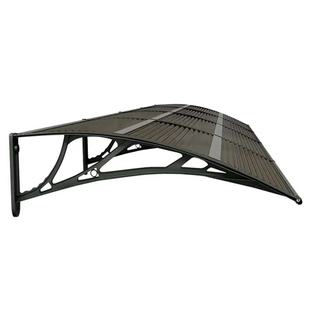 Deurluifel 400x75 cm polycarbonaat zwart is nu te koop bij PeponiXL, paradijselijk wonen!