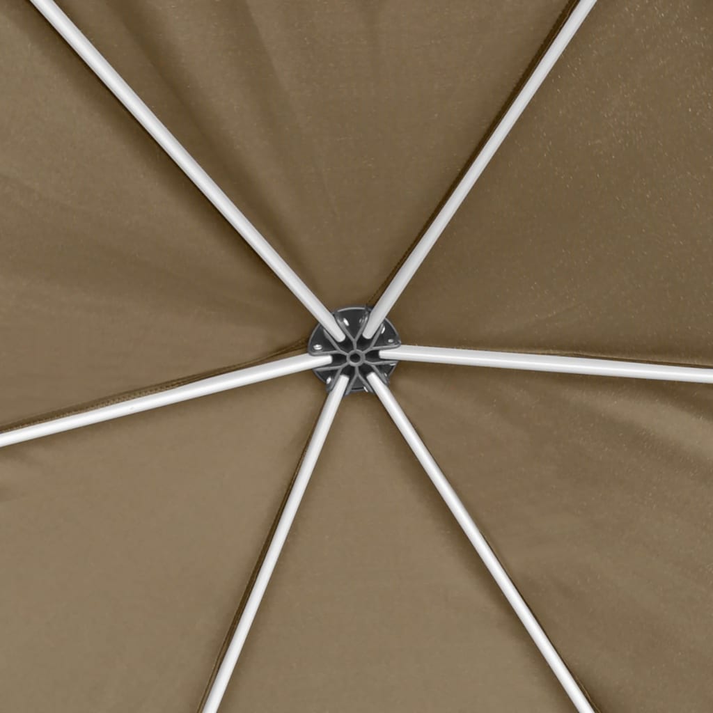 Partytent met wanden zeshoekig 3,6x3,1 m taupe 220 g/m² is nu te koop bij PeponiXL, paradijselijk wonen!
