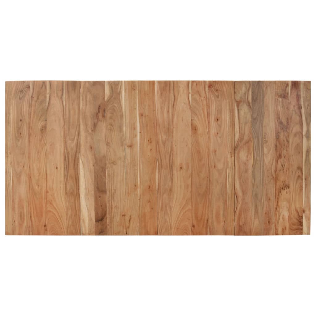 Eettafel 180x90x77 cm massief acaciahout zwart is nu te koop bij PeponiXL, paradijselijk wonen!