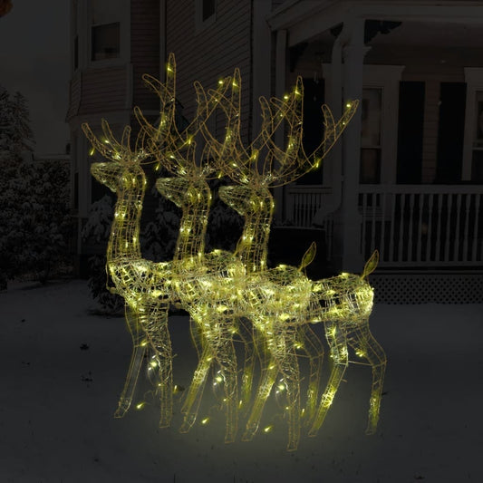 Kerstversieringen rendier 3 st 120 cm acryl warmwit is nu te koop bij PeponiXL, paradijselijk wonen!