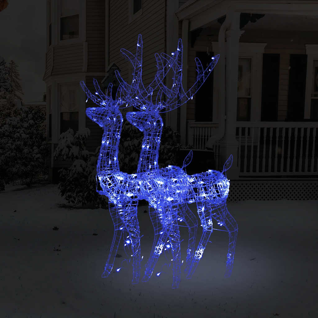 Kerstversieringen rendier 2 st 120 cm acryl blauw is nu te koop bij PeponiXL, paradijselijk wonen!