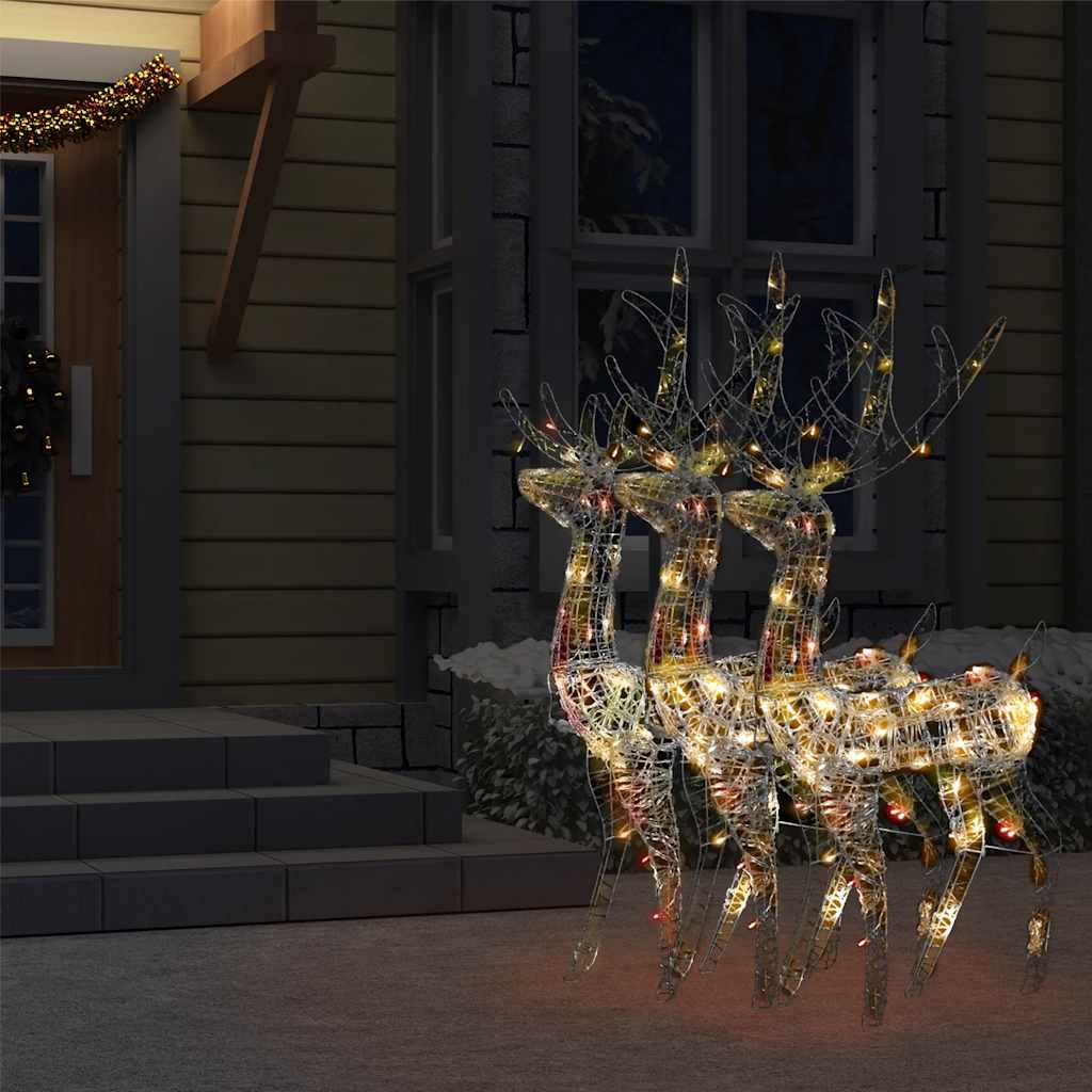 Kerstversiering rendier 3 st meerkleurig 120 cm acryl is nu te koop bij PeponiXL, paradijselijk wonen!