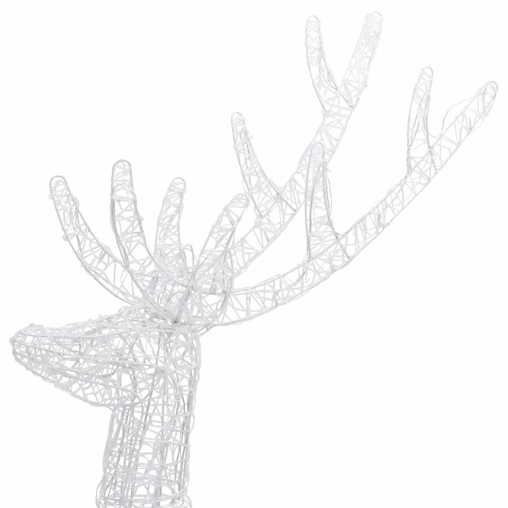 Kerstdecoratie rendier XXL 2 st 250 LED meerkleurig 180cm acryl is nu te koop bij PeponiXL, paradijselijk wonen!
