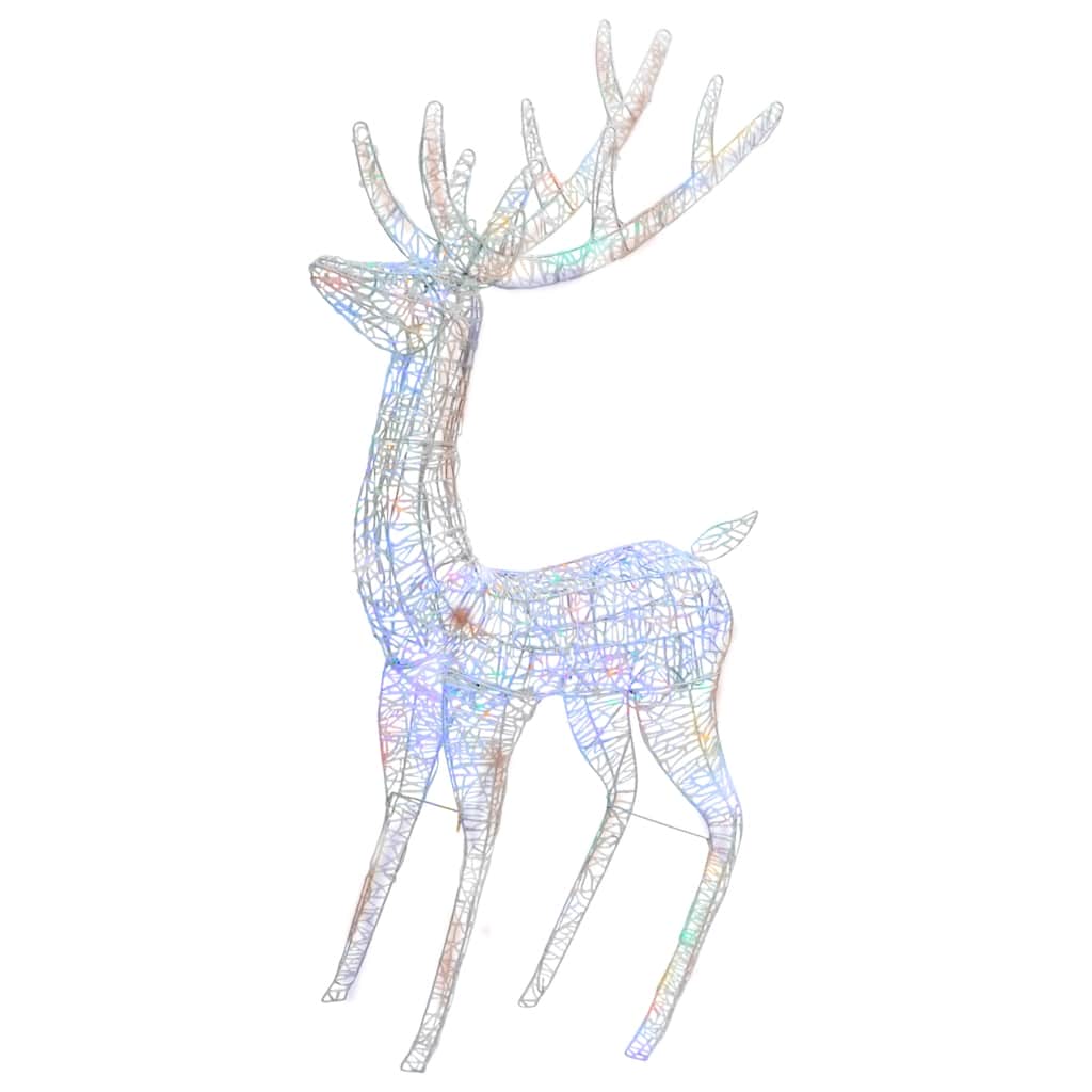 Kerstdecoratie rendier XXL 3 st 250 LED meerkleurig 180cm acryl is nu te koop bij PeponiXL, paradijselijk wonen!