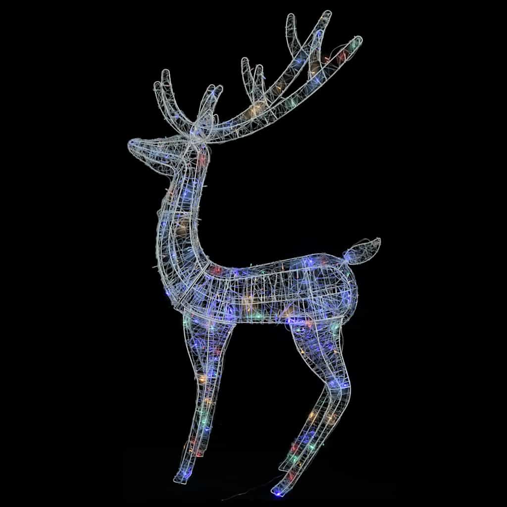 Kerstdecoratie rendier XXL 3 st 250 LED meerkleurig 180cm acryl is nu te koop bij PeponiXL, paradijselijk wonen!