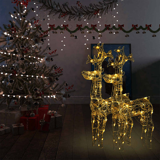 Kerstversiering rendier 2 st 60x16x100 cm acryl is nu te koop bij PeponiXL, paradijselijk wonen!